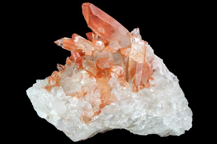 Natural, Red Quartz Crystal Cluster - Morocco #100999